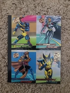 Juego de cartas Fleer Ultra X-Men 1994 hoja sin cortar Wolverine Storm Gambit Cyclops - Imagen 1 de 9