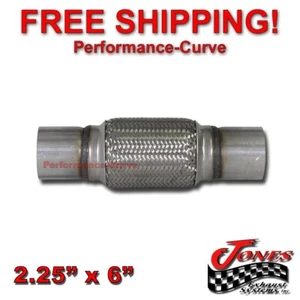 2.25" x 6" Exhaust Flex Pipe Tube Custom Heavy Duty Stainless Steel Triple Ply - Bild 1 von 3