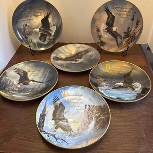 Royal Doulton Franklin Mint Erbstück Blaylock Adler Bibelverse 6 Teller - Bild 1 von 15