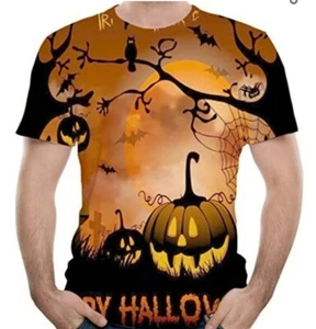 Herren Halloween T-Shirt 3D Grafik Größe Medium SSLR Versand am selben Tag! Doppelseitig - Bild 1 von 6