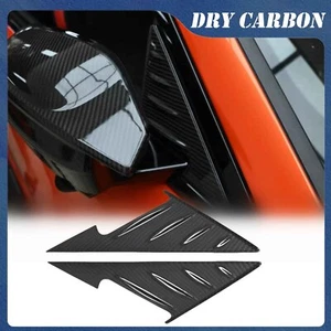 Tapas de espejo retrovisor de coche de carbono seco alerón ventana lateral cubierta triángulo para BMW G80 G82 - Imagen 1 de 9