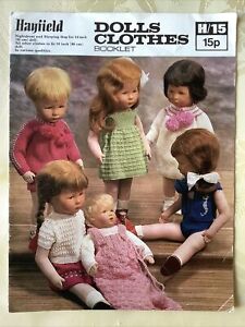 Hayfield pattern book H/15. Clothes for doll 14-18". 12 designs. 3ply.