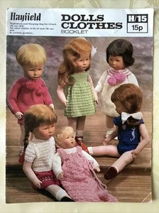 Hayfield pattern book H/15. Clothes for doll 14-18". 12 designs. 3ply. - Picture 1 of 4