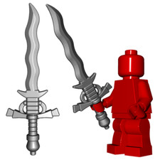 Personalizzato Flamberge Cavaliere Templare Spada Per Castello lego Figure Mini