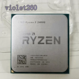 AMD Ryzen 5 2400G AM4 CPU Processor R5 2400G Quad-Core 3.6 GHz 65W 8T 4MB - Picture 1 of 1