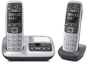 Gigaset E560A DUO-SET mit 2  schnurlosen Mobilteilen, inklusiv Anrufbeantworter - Bild 1 von 3