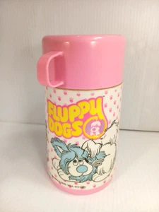1986 Aladdin Disney Fluppy Dogs Thermos w Pink Lid, complete, Animated TV show - Picture 1 of 12