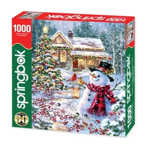 Springbock Puzzle; Hütte im Schnee von Dona Gelsinger; 1000 Teile - Bild 1 von 3
