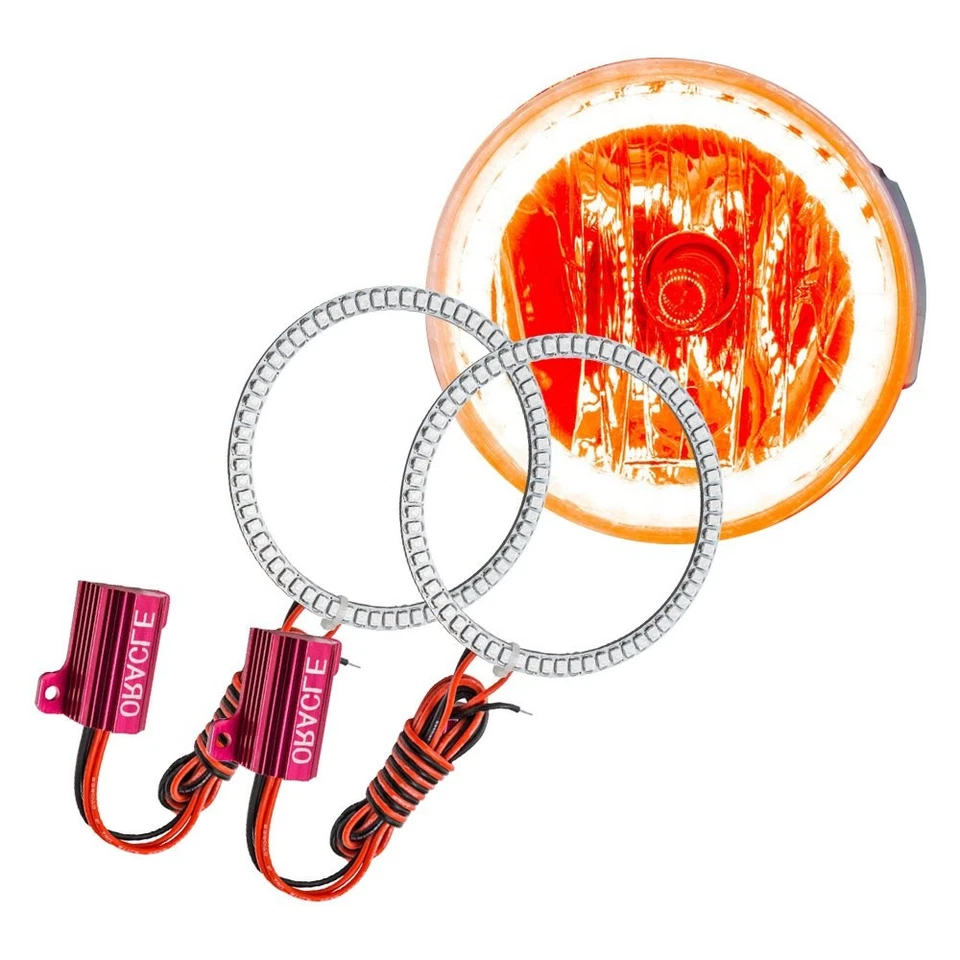 LED Fog Lights Halo Ring Lights Amber For 2008 Ford Explorer Sport Trac - Imagem 1 de 4