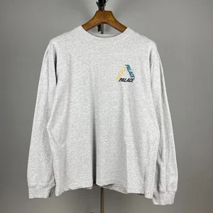 Palace Skateboards Herren T-Shirt grau Baumwolle Langarm - Größe XL (ca.) - Bild 1 von 13