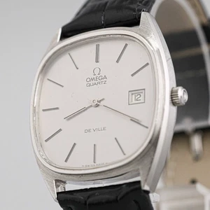 **NEAR MINT** Vintage OMEGA De Ville Cal.1325 Quartz Silver Dial Push Crown Mens - Picture 1 of 18