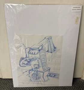 AMPHIBIANOIDS COKE COLA ORIGINAL CONCEPT ART SKETCH BY FAMOUS ARTIST GARY ADLER - Picture 1 of 1