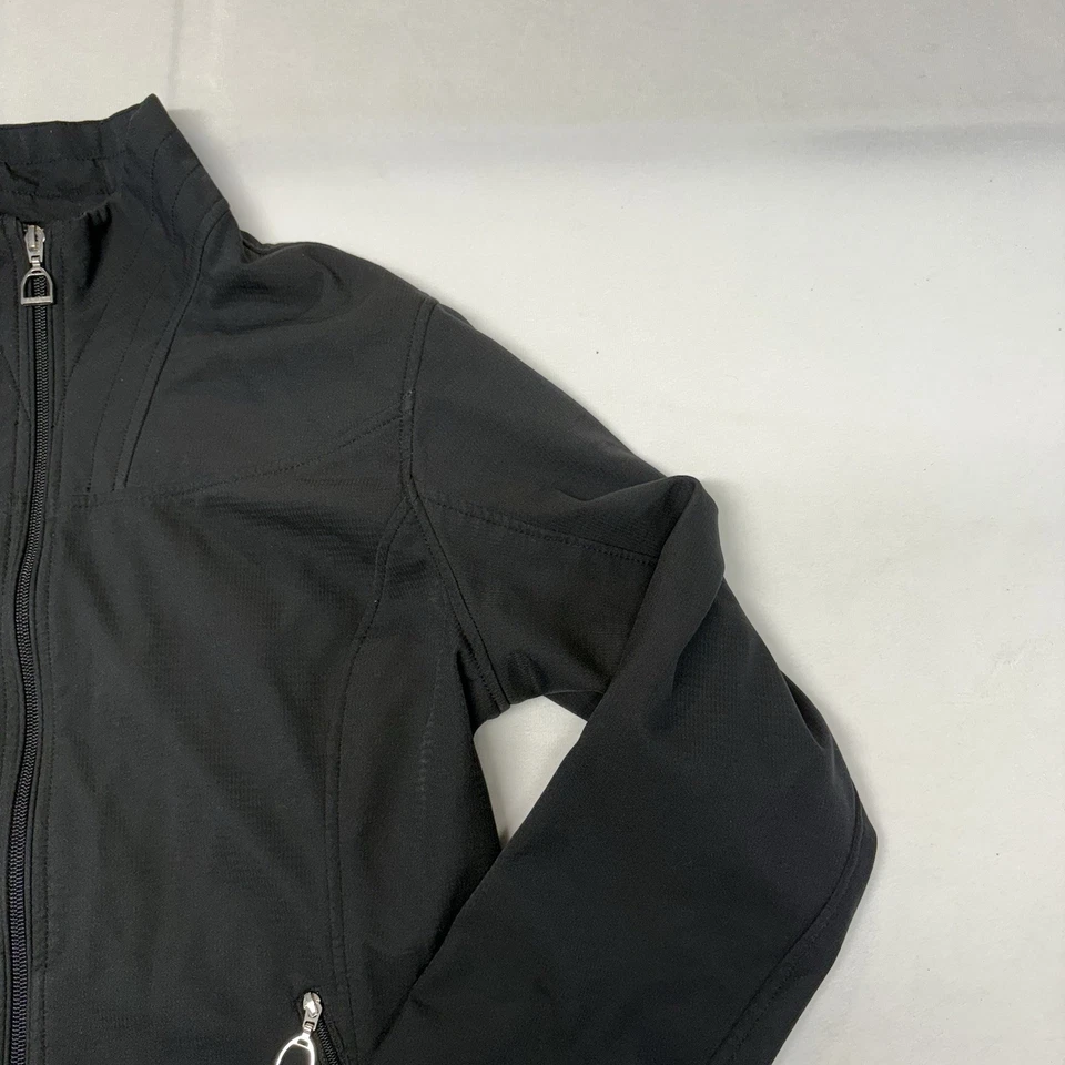 Chaqueta para mujer Ariat negra suave con cremallera completa ligera forrada de vellón L’s L Foto 1 de 4