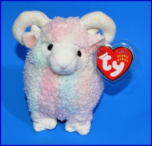 2002 Ty Beanie Babys - Bam - 6 Zoll Plüsch Stofftier Widder - Neu mit Etikett - Bild 1 von 1