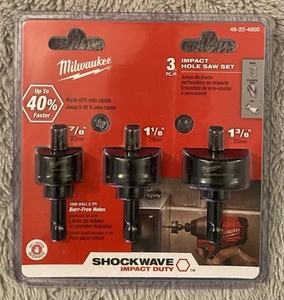 Kit de sierra perforadora Milwaukee Shockwave Impact Duty juego de 3 piezas modelo # 49-22-4800 ~ nuevo - Imagen 1 de 6