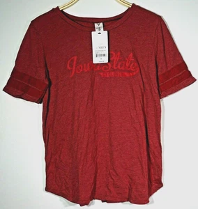 Iowa State Cyclones Women Small NCAA Venley Cardinal Red T-Shirt NEW - Picture 1 of 11
