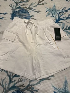 Wild Fable Womens Sweat Shorts Size S White Elastic Drawstring NWT - Picture 1 of 8