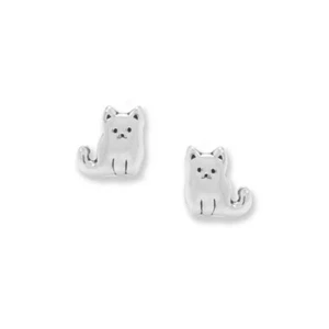 Cat Earrings 925 Sterling Silver Tiny Mini Posts Studs - Picture 1 of 2