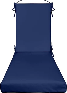 RSH Décor Outdoor Foam Chaise Lounge Chair Cushion, Navy Blue Solid - Picture 1 of 5