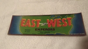 DEALER LOT OF 100 VINTAGE EAST WEST CRATE LABELS;DAMAGED - Picture 1 of 4