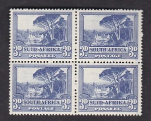 South Africa 1933/48 3d ultramarine SG59 block 4 Mint hinged top 2 - Picture 1 of 2