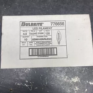 Bulbrite 776656 LED4B11/27k/fil/e12/2 candelabra LED bulb - Picture 1 of 2