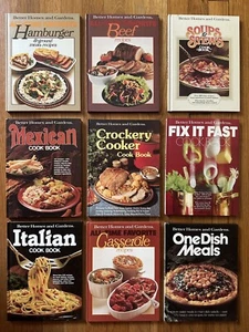 Lot 9 Vintage Cookbooks Betty Crocker Better Homes & Gardens Cook Books - Picture 1 of 2