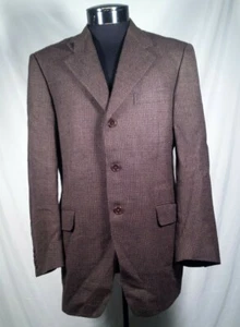 Canali Italy Blazer Sport Mantel Birdseye Wolle gewebt strukturiert Herren 50 US Gr. 40 - Bild 1 von 9