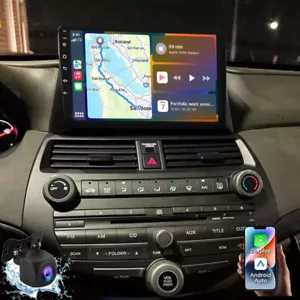FOR HONDA ACCORD 2008-2012 ANDROID AUTO APPLE CARPLAY CAR STEREO GPS NAVI RADIO - Picture 1 of 14