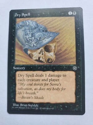 MTG Magic The Gathering Card Dry Spell Sorcery Black Homelands 1995 - Image 1 of 2