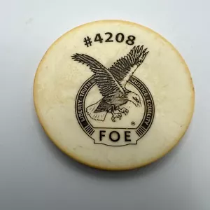 Fraternal Order of Eagles Coin 4208 Acrylic Hudson Florida - Picture 1 of 6