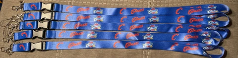 CLEVELAND CAVALIERS LANYARD KEY CHAIN W/ DETACHABLE BUCKLE Blue Lot Of 5 Cover