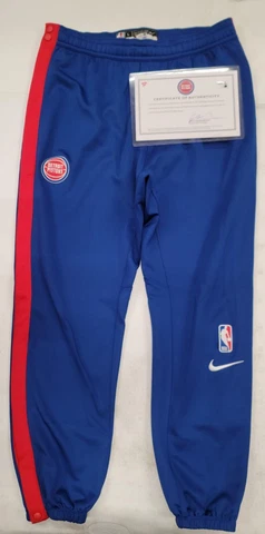 Nike Detroit Pistons CADE CUNNINGHAM 2022-23 Player Worn Game Used PANTS BLUE Cover