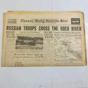 Nassau Daily Review Star February 6 1945 Russian Troops Cross Oder River 9B - Picture 1 of 1