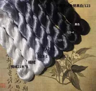 100%mulberry silk,hand-dyed wrapping velvet flower Twistless nosplit silk thread - Image 1 of 3