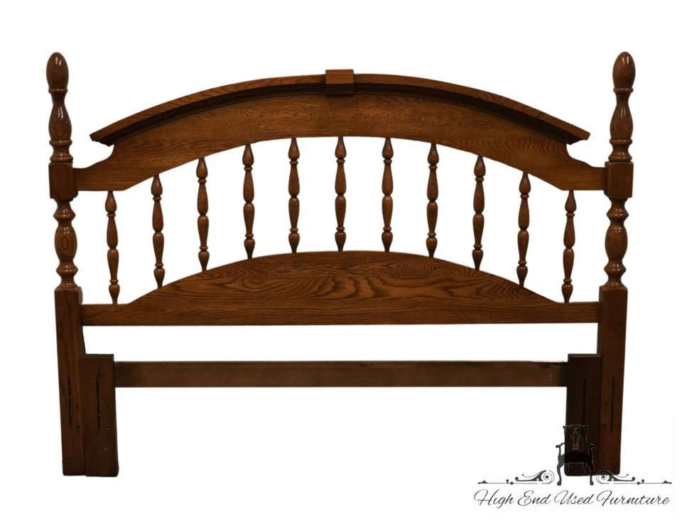 KINCAID FURNITURE Solid Oak Early American Queen Size Headboard 27-138 - Image 1 of 4