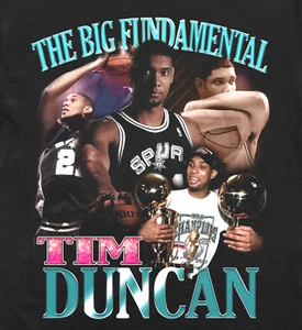 Tim Duncan The Big Men T-shirt Black Tee Sizes S-5XL JJ4276 - Picture 1 of 3