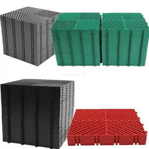 Piastrelle Pavimento Garage ad Incastro 12x12" 25/55 pz Piastrelle Ponte Neve Drenaggio Acqua - Foto 1 di 50