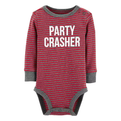 Nuevo Body a Rayas OshKosh B'gosh Bebé Niño "Party Crasher" Talla 6-9 Meses Foto 1 de 1