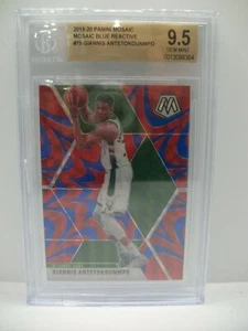 GIANNIS ANTETOKOUNMPO 2019-20 Panini Mosaic Blue Reactive #75 BGS GEM MINT 9.5 - Picture 1 of 1