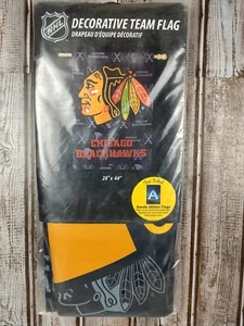 Chicago Blackhawks Banner Flag Suede Glitter Premium 2-sided 28x44 Outdoor... - Picture 1 of 6