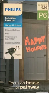 PHILIPS RED Happy Holidays Indoor/Outdoor Focusable Projector - Christmas Lights - Picture 1 of 3