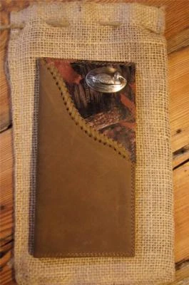 ZEP-PRO Duck Roper Leather Fence Row Camo Wallet Burlap Gift Bag - Image 1 of 4