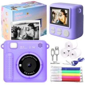 2.4"Kids Camera Instant Print, Christmas Birthday Gifts for Age 3-12 Open Box - Picture 1 of 20