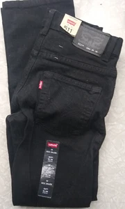 NEU Levi's 511 Damen Jeans Denim Slim Fit Größe 12 Schwarz Denim Baumwolle 26x26 - Bild 1 von 4