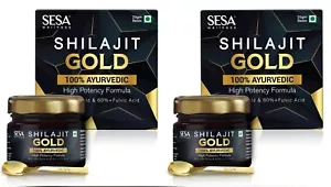 2X SESA Shilajit Goldharz I mit 24k Gold | 60% + Fulvinsäure | 20g - Bild 1 von 7