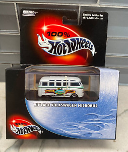 Hot Wheels 100% Noir Boîte Vintage Volkswagen Microbus Cali Dreaming Tour Bus