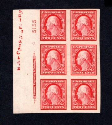 US # 384 - Plate # Block - Mint OG HR - Strong color - Image 1 of 2