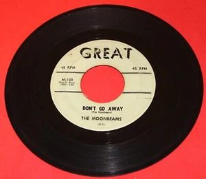 THE MOONBEAMS "Don't go Away" 1959 RARE DOOWOP on GREAT VG++ HEAR IT - Picture 1 of 2