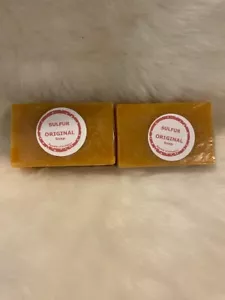 2 jabones de azufre originales. Tratamiento y blanqueamiento. VENDEDOR DE EE. UU. - Imagen 1 de 1